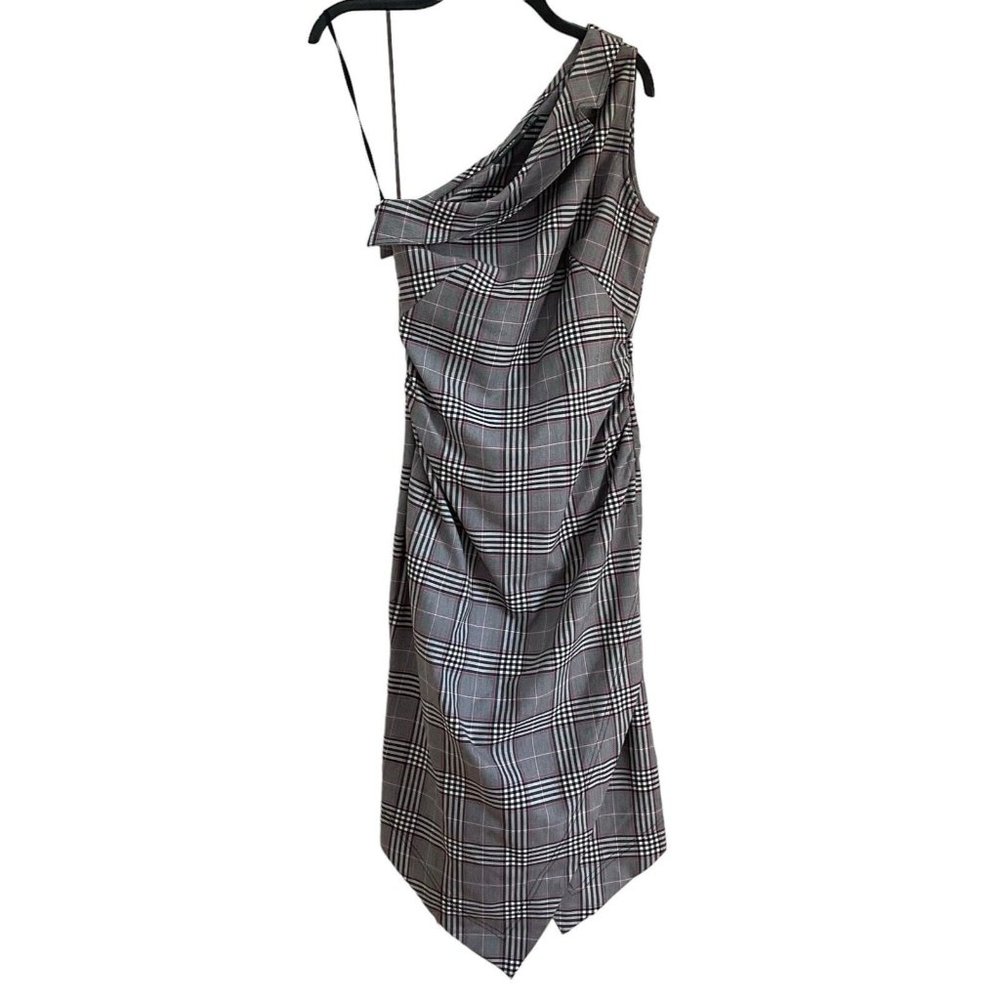 Anthropologie Maeve One-Shoulder Asymmetrical Slim Midi Dress Womens Sz 2 Black - Picture 5 of 13